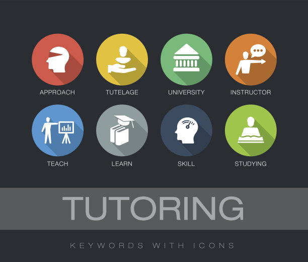 带图标的家教关键词图片下载