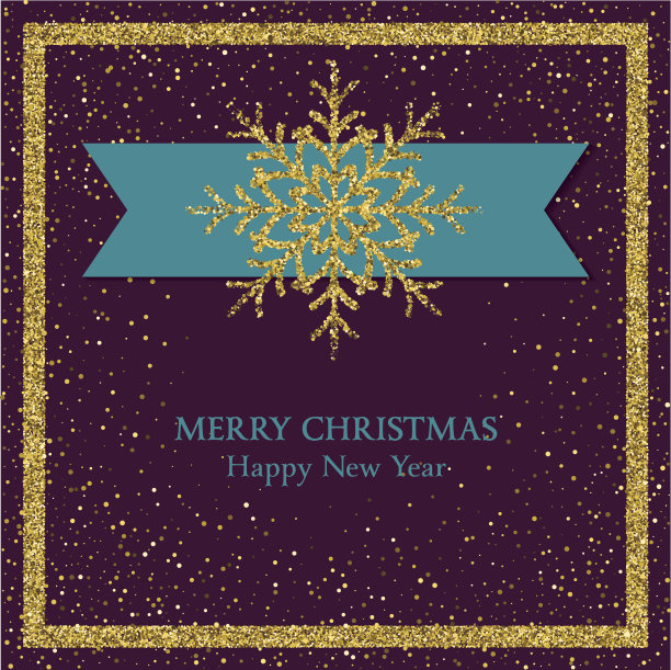 金灿灿的节日贺卡图片下载