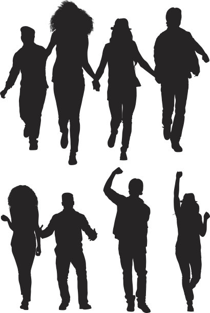 人们在奔跑和欢呼图片下载