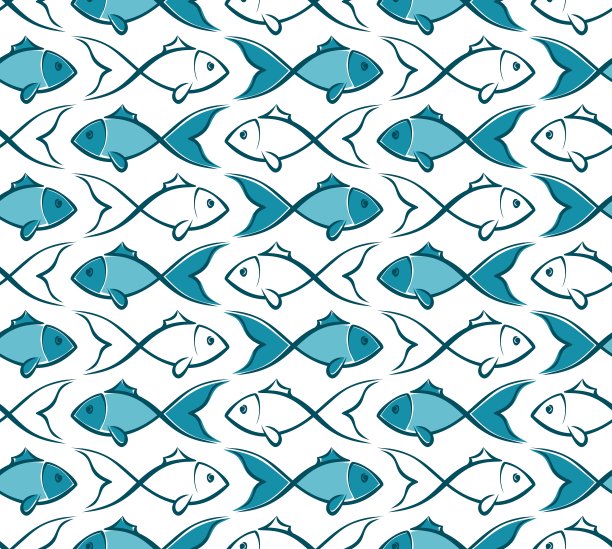 无缝的鱼。图片下载