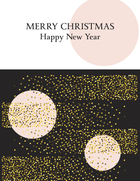 复古风格的几何节日贺卡与黄金闪闪发光的设计图片下载