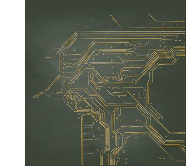 黑板电子背景矢量插图图片下载