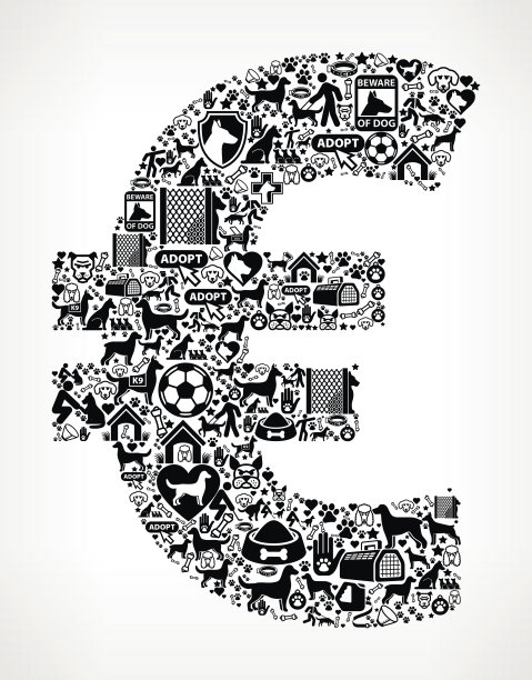 欧洲标志狗和狗宠物黑色图标图案图片下载