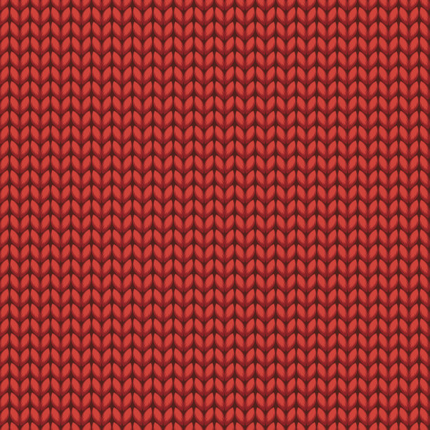 红色针织毛衣材料无缝图案图片下载