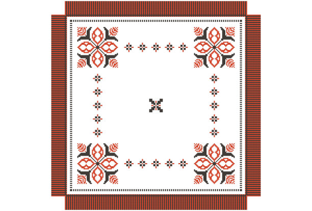 矢量传统民族图案挂毯图片下载