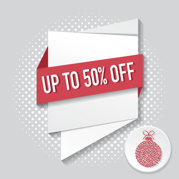 矢量徽章标签与圣诞节小装饰品图标图片下载