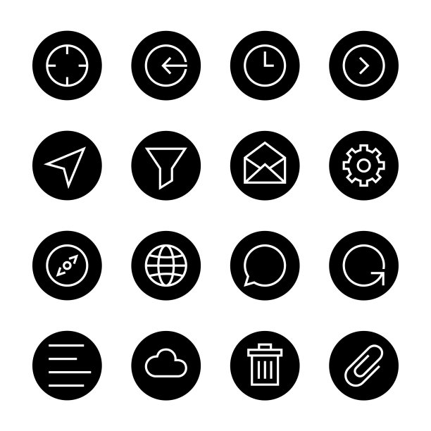 基本图标设置2 -黑圈系列图片下载