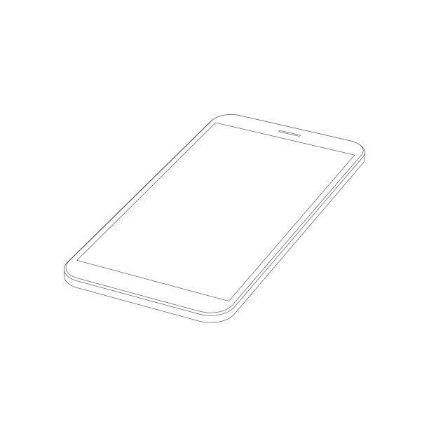 智能手机轮廓模板孤立的白色背景。手机图标。图片下载