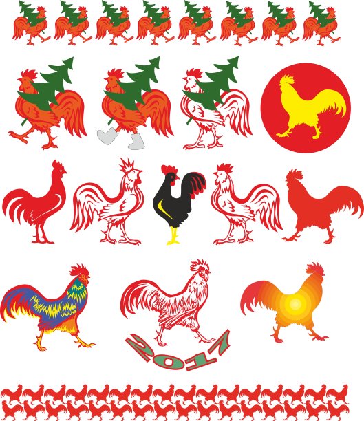 公鸡的喔喔啼声图片下载