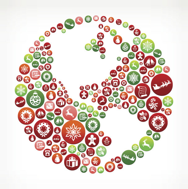 世界季节性圣诞假期图形模式。图片下载
