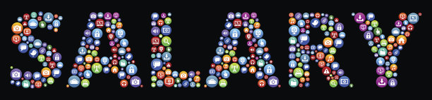 薪酬互联网圈矢量图形插图。图片下载
