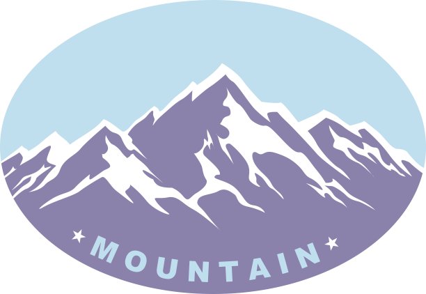 登山的象征。象征着户外探险。徒步旅行的标签。图片下载