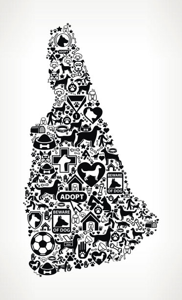 新罕布什尔狗和狗宠物黑色图标图案图片下载