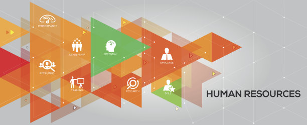 人力资源横幅和图标图片下载