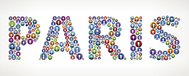 巴黎人圈矢量图形插图图片下载