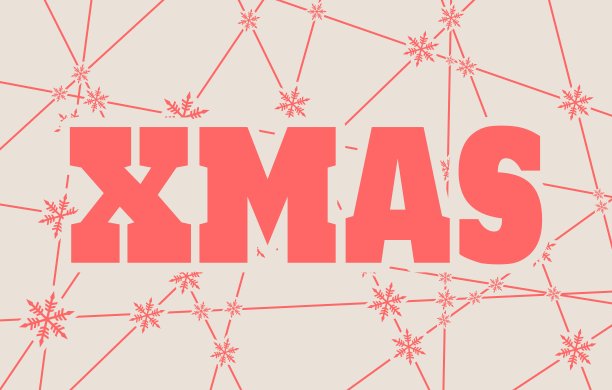 圣诞文字上的雪花背景图片下载