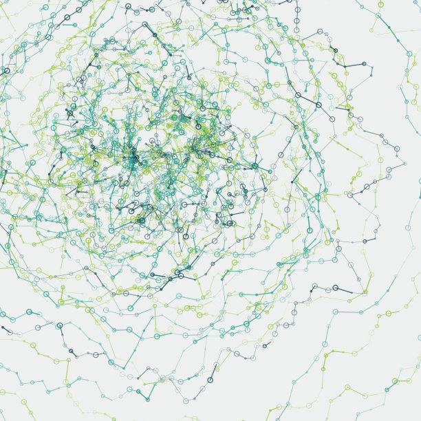 生长计算机生成的矢量线艺术模式图片下载