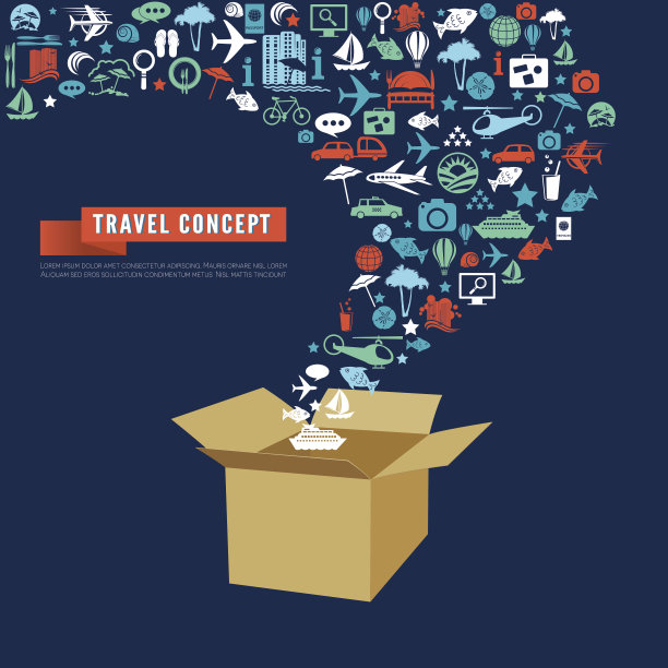 旅游规划图标塑造概念图片下载