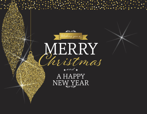 抽象节日卡片与黄金闪闪的设计图片下载
