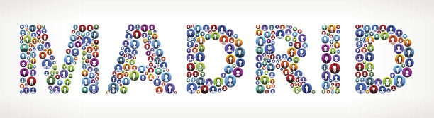 马德里人圈矢量图形插图图片下载