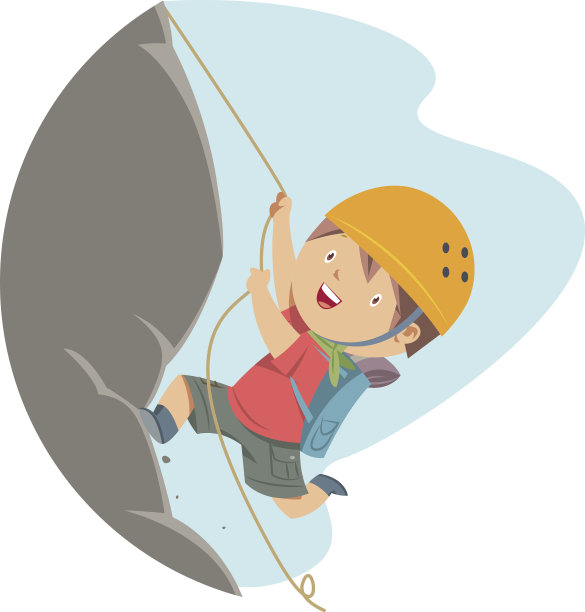 攀岩小男孩图片下载