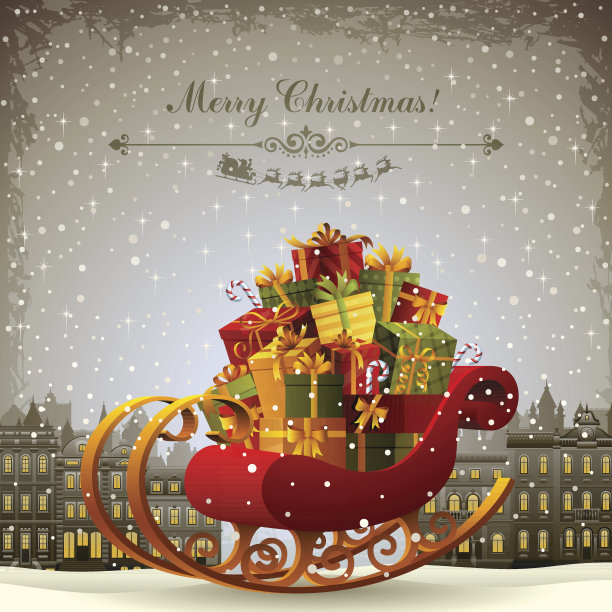 圣诞老人的雪橇图片下载