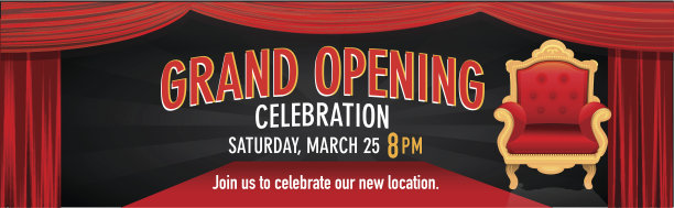 盛大开业设计横幅模板与窗帘图片下载