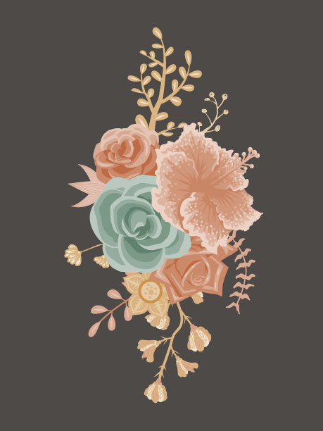 花花束的设计图片下载