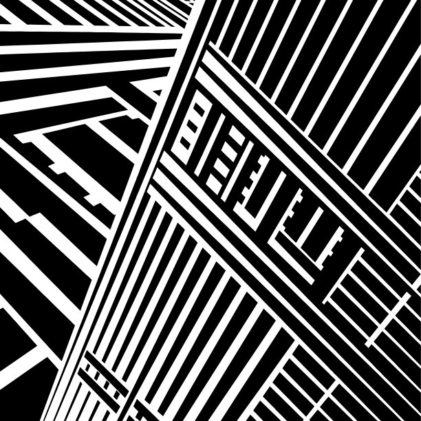 条纹半色调图案暗示摩天大楼和网络空间图片下载