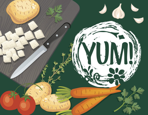 烹饪食物和蔬菜的背景图片下载