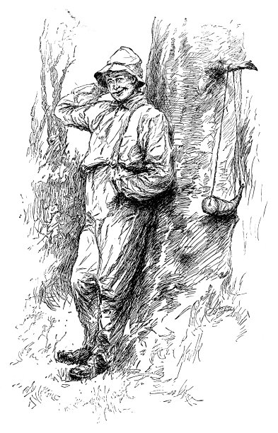 男人在树下休息图片下载