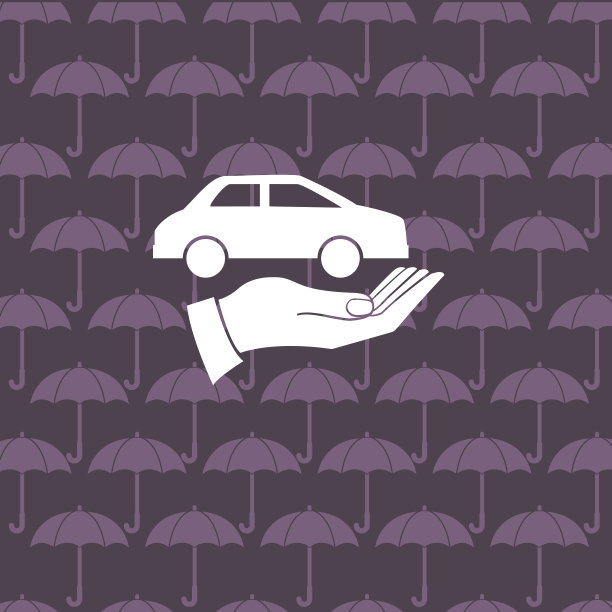 平坦的颜色网站汽车汽车保险图标图片下载