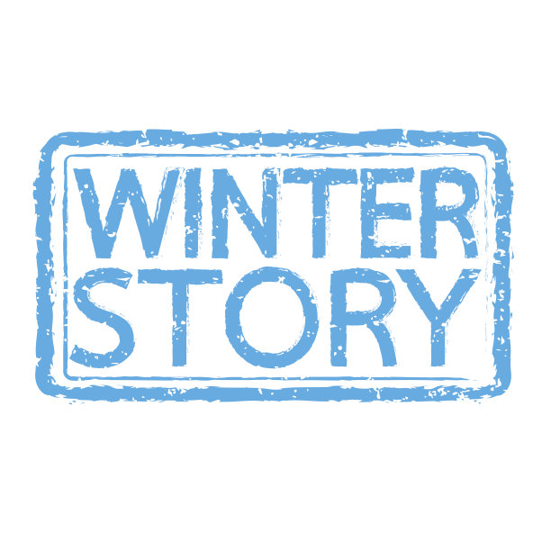 冬季邮票文字设计图片下载