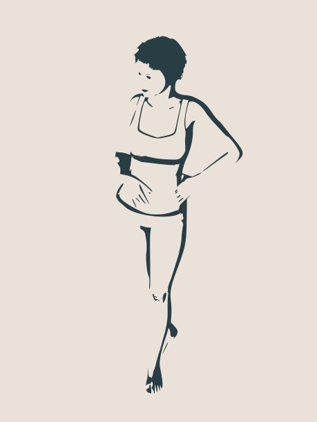 性感的女性剪影图片下载