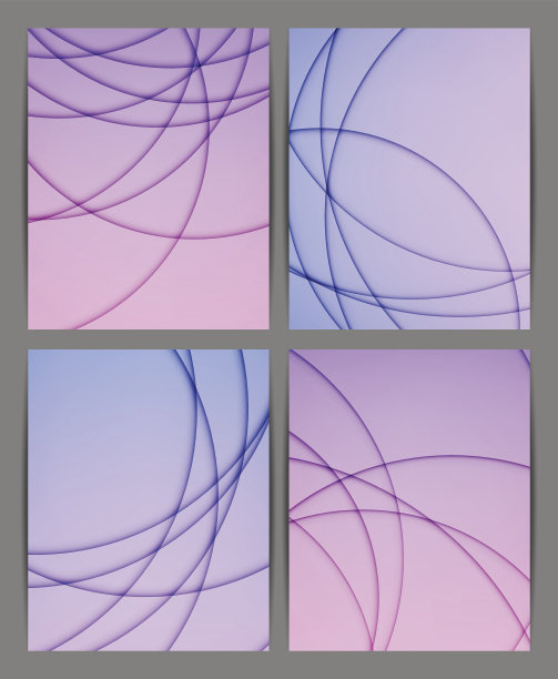 紫色现代简约抽象背景图形集合图片下载