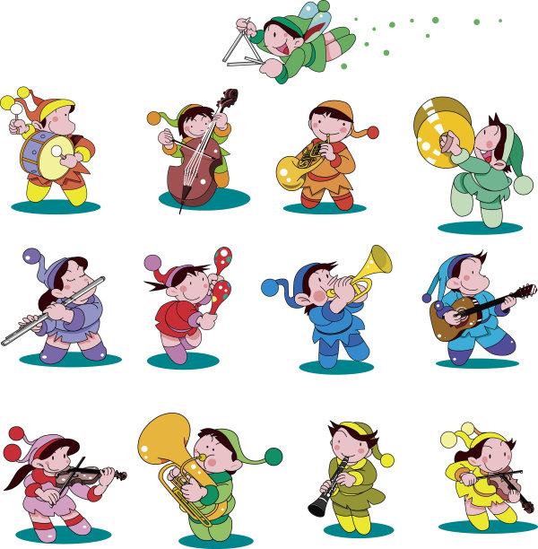 孩子们会演奏乐器图片下载