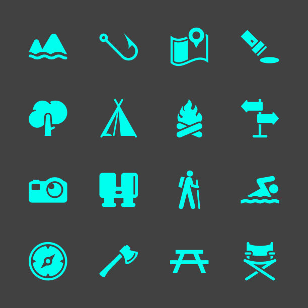 露营和户外的标志图片下载