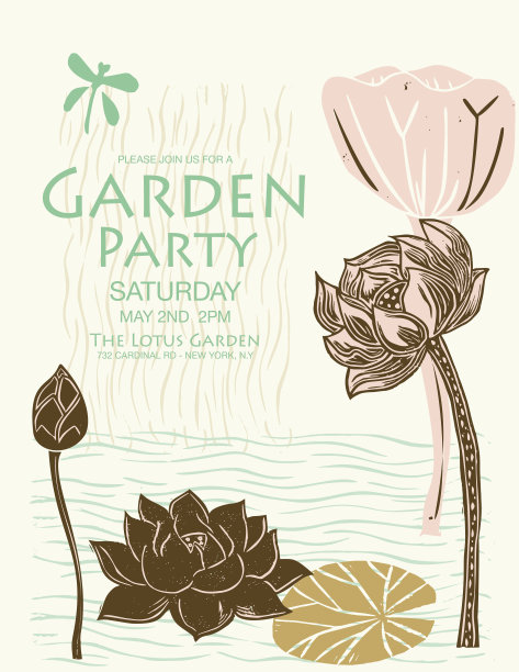 手工雕刻刻块印刷-莲花设计图片下载