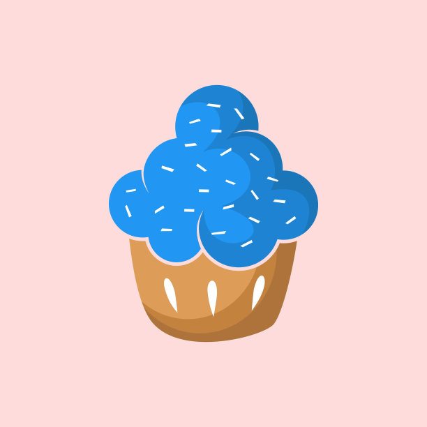 纸杯蛋糕标志插图矢量图片下载