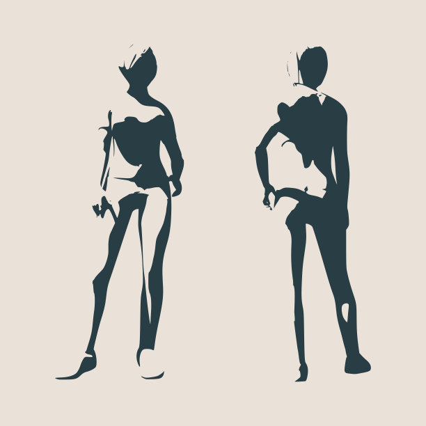 性感女人的轮廓在运动服图片下载