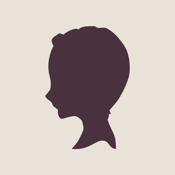 小女孩的侧影。图片下载