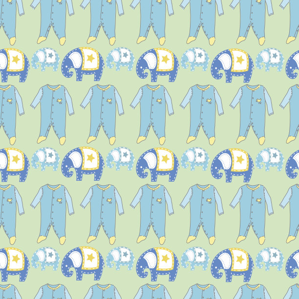 无缝婴儿背景图案图片下载