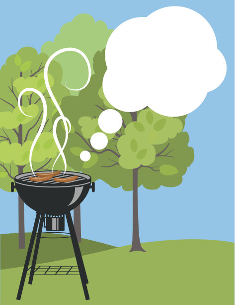后院烧烤的背景图片下载