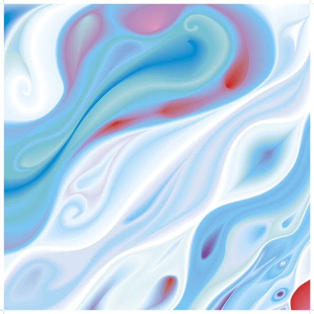 蓝色和红色的矢量流体艺术图片下载