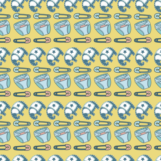 无缝婴儿背景图案图片下载