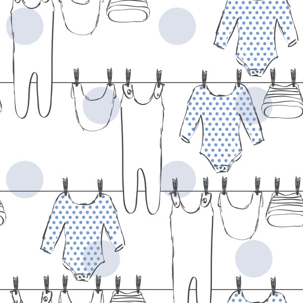 向量的婴儿衣服图片下载