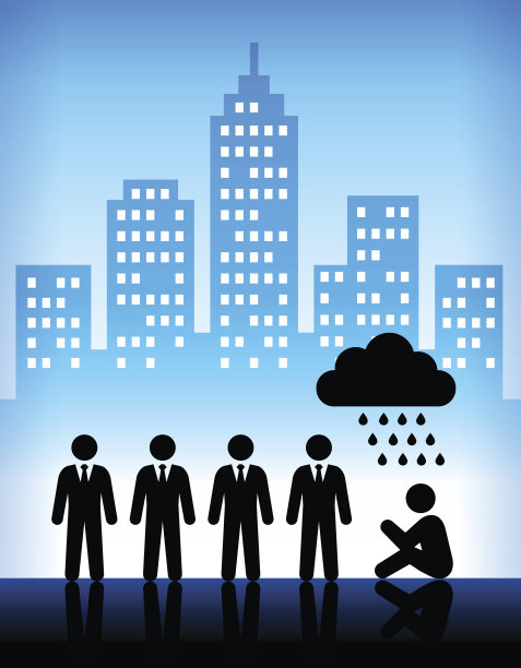 现代城市背景下的商人失败图片下载