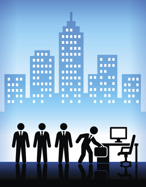 商人来工作的现代城市背景图片下载