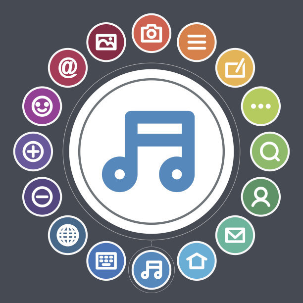 社交媒体图标图片下载