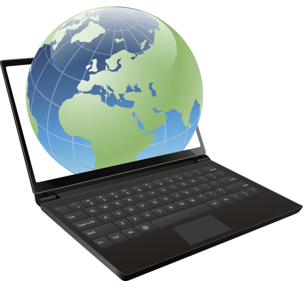 地球上的笔记本电脑图片下载